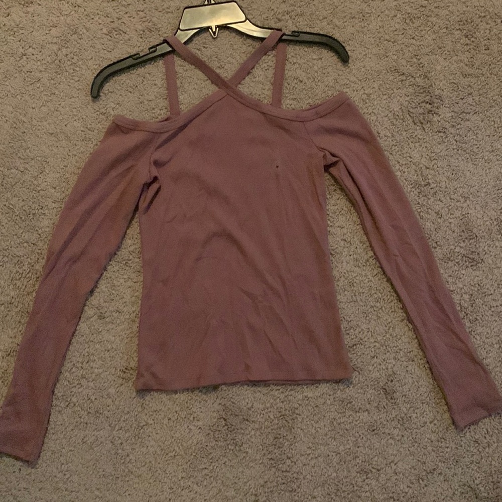 Long sleeve crossed front detailed top
